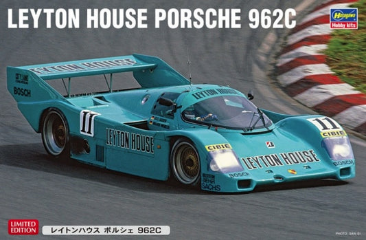 MODELLINO IN SCALA Hasegawa COMPATIBILE CON LEYTON HOUSE PORSCHE 962C KIT 1:24 MODEL SCALE HA20411 241217