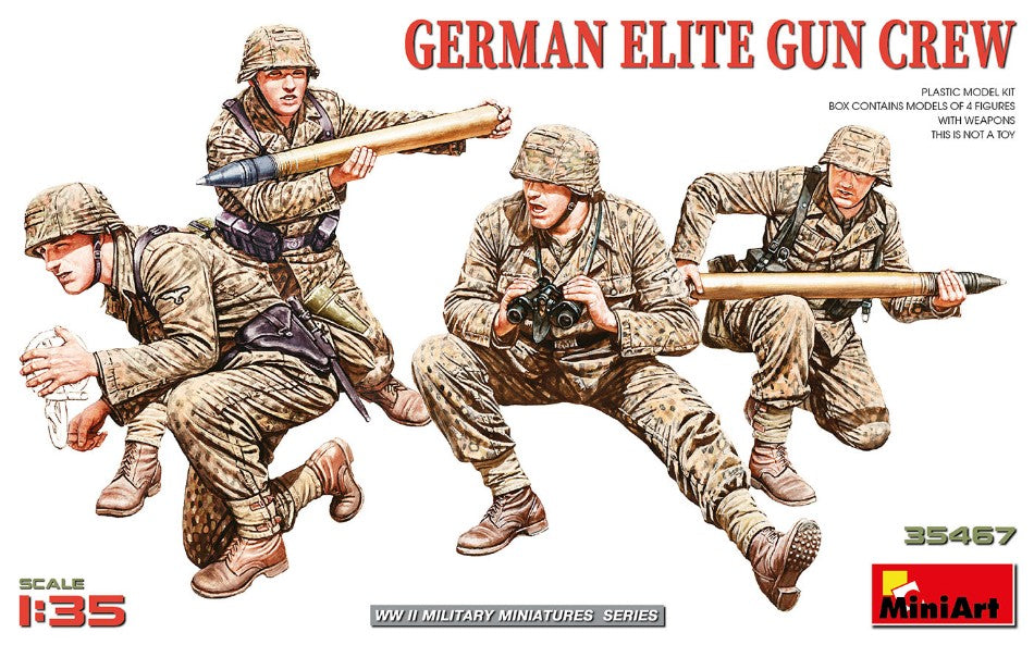 KIT DA MONTARE SCALA COMPATIBILE CON GERMAN ELITE GUN CREW KIT 1:35 MINIART MIN35467