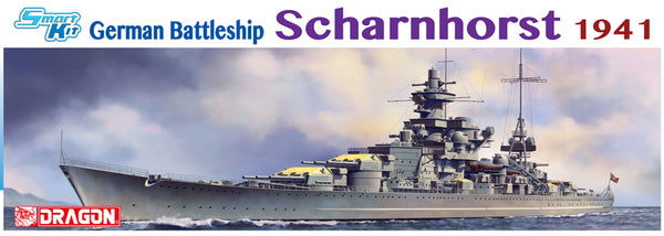 KIT DA MONTARE SCALA COMPATIBILE CON GERMAN BATTLESHIP SCHARNHOST 1941 KIT 1:350 DRAGON D1036