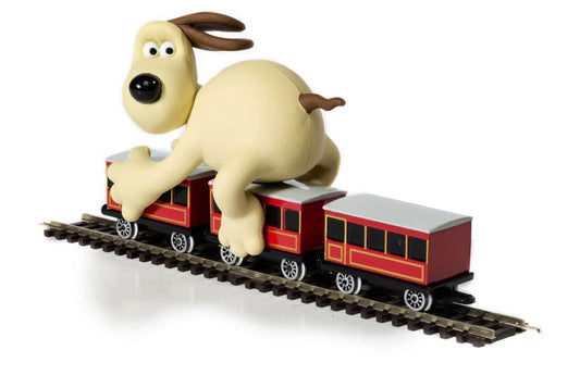 MODELLINO SCALA COMPATIBILE CON WALLACE & GROMIT THE WRONG TROUSERS GROMIT & COACHES cm 13 CORGI CC80603