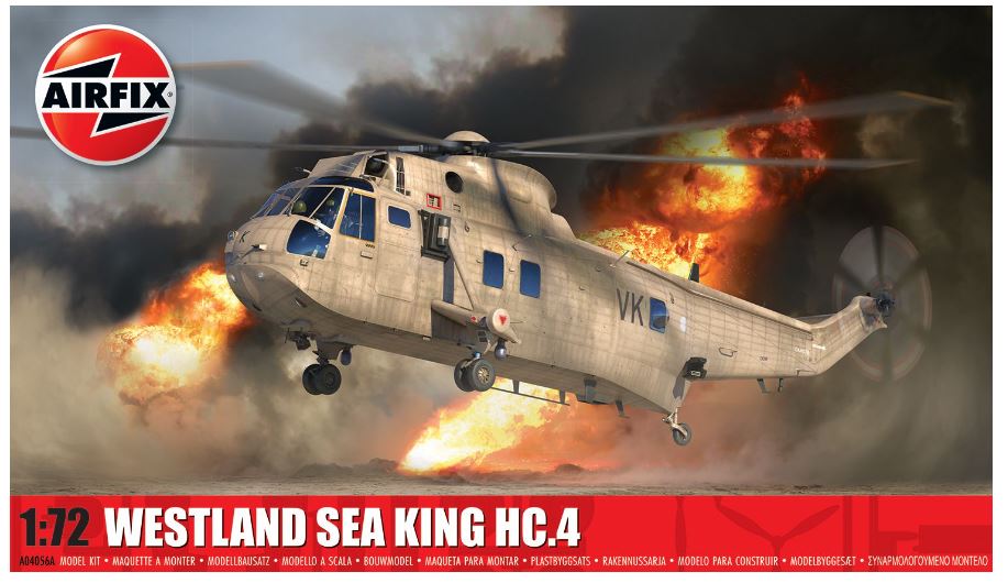 MODELLINO IN SCALA Airfix COMPATIBILE CON WESTLAND SEA KING HC 4 KIT 1:72 MODEL SCALE A04056A 241217