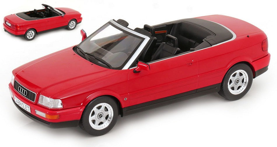 MODELLINO SCALA COMPATIBILE CON AUDI 80 CABRIO 1991 RED 1:18 MODELCARGROUP MCG18371