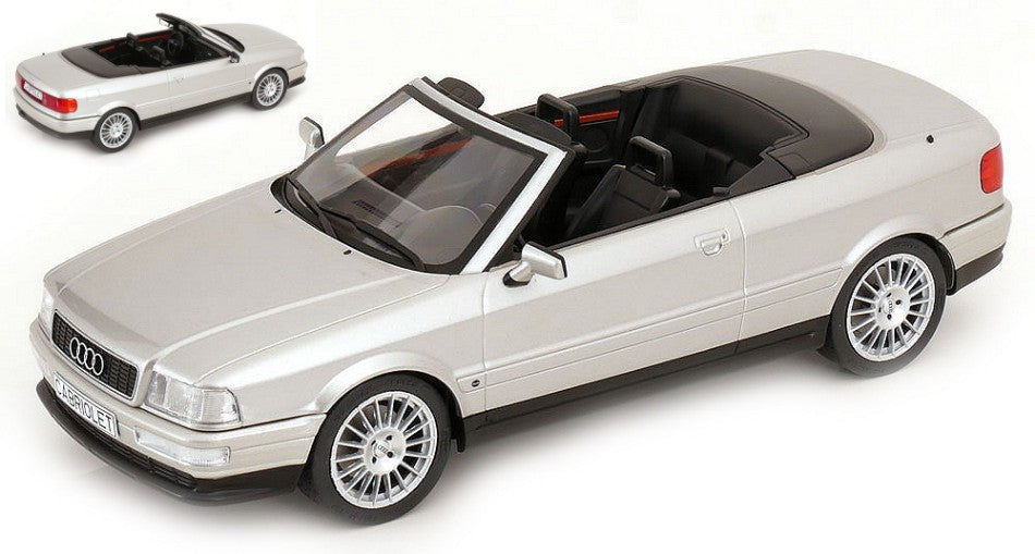 MODELLINO SCALA COMPATIBILE CON AUDI 80 CABRIO 1991 SILVER 1:18 MODELCARGROUP MCG18373