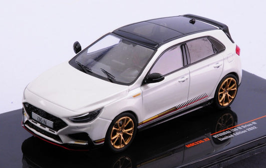 MODELLINO SCALA COMPATIBILE CON HYUNDAI i30 N DRIVE-N LIMITED EDITION 2022 MET.WHITE 1:43 IXO MODEL MOC336