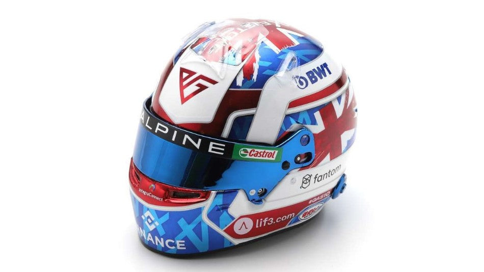 MODELLINO SCALA COMPATIBILE CON CASCO BWT ALPINE PIERRE GASLY BRITISH GP 2023 1:5 SPARK MODEL 5HF116