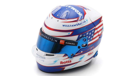 MODELLINO SCALA COMPATIBILE CON HELMET LOGAN SARGEANT 2024 1:5 SPARK MODEL 5HF143