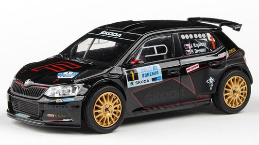 MODELLINO SCALA COMPATIBILE CON SKODA FABIA III R5 N.1 RALLY BOHEMIA KOPECKY-DRESLER 1:43 ABREX AB605TV