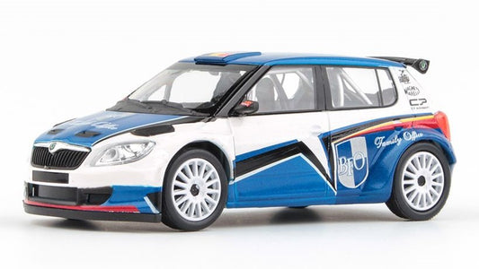 MODELLINO SCALA COMPATIBILE CON SKODA FABIA II FL S2000 2010 BFO SKODA RALLY TEAM LOIX DESIGN 2011 1:43 ABREX AB604TL