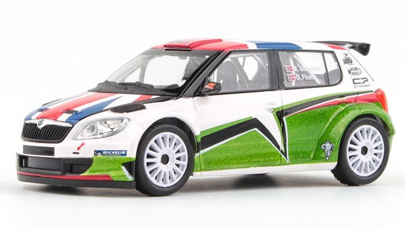 MODELLINO SCALA COMPATIBILE CON SKODA FABIA II FL S2000 2010 SKODA UK MIKKELSEN DESIGN 2011 1:43 ABREX AB604TJ