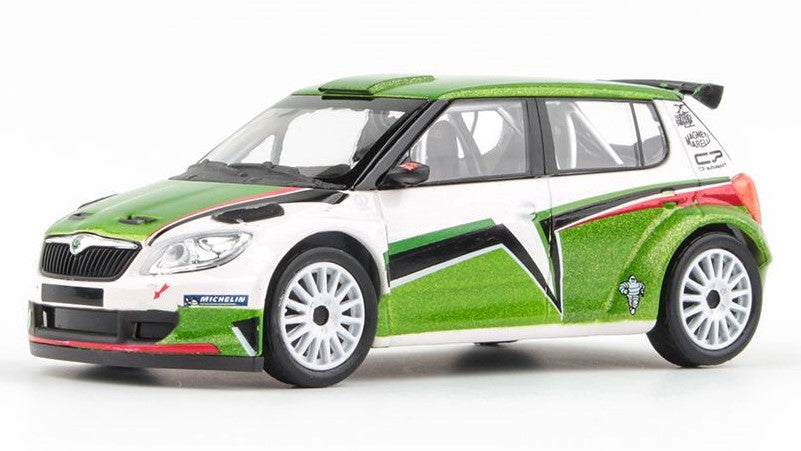 MODELLINO SCALA COMPATIBILE CON SKODA FABIA II FL S2000 2010 SKODA MOTORSPORT DESIGN 2011 1:43 ABREX AB604TE