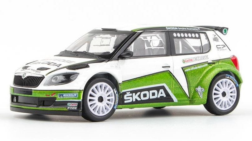 MODELLINO SCALA COMPATIBILE CON SKODA FABIA II FL S2000 2010 SKODA MOTORSPORT DESIGN 2012 ASFALTO 1:43 ABREX AB604T2A