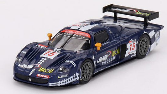 MODELLINO SCALA COMPATIBILE CON MASERATI MC12 COMPETIZIONE N.15 24 H SPA 2008 "BBR FOR MINI-GT"1:64 MINI GT BBRDIE6424