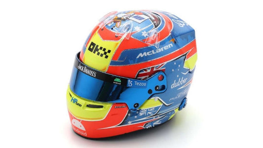 MODELLINO IN SCALA Spark Model COMPATIBILE CON CASCO OSCAR PIASTRI 2023 AUSTRALIAN GP MC LAREN TEAM 1:5 MODEL SCALE 5HF108 241217