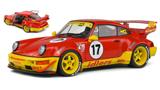 KIT DA MONTARE SCALA COMPATIBILE CON PORSCHE 911 964 RWB N.17 BODY KIT MATY'S IDLERS RACING 1994-2016 1:18 SOLIDO SL1807509