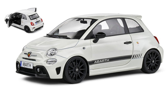 MODELLINO SCALA COMPATIBILE CON FIAT NUOVA 500 ABARTH 595 2022 WHITE 1:18 SOLIDO SL1811301