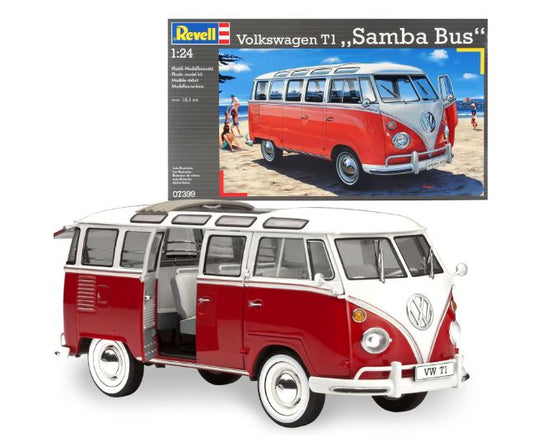 KIT DA MONTARE SCALA COMPATIBILE CON VW T 1 SAMBA BUS KIT 1:24 REVELL RV07399