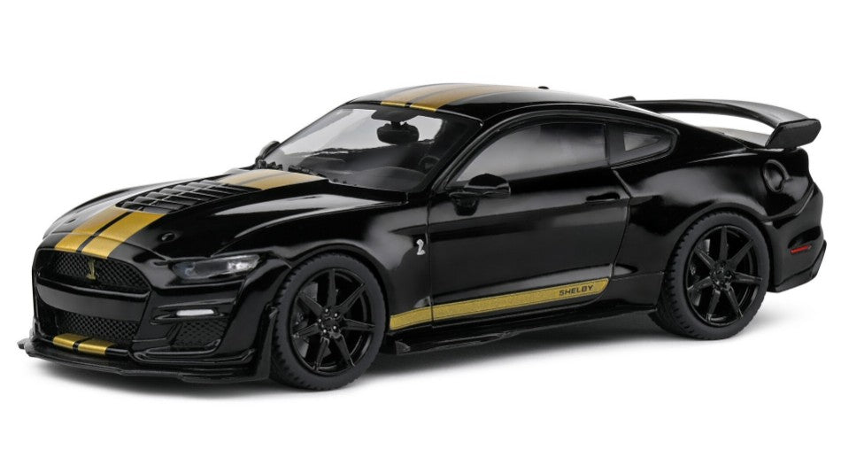 MODELLINO SCALA COMPATIBILE CON FORD MUSTANG SHELBY GT500 COUPE 2020 BLACK GOLD 1:43 SOLIDO SL4311506