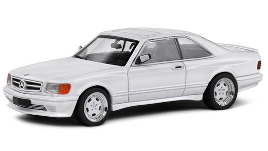 MODELLINO SCALA COMPATIBILE CON MERCEDES S-CLASS 560SEC AMG (C126) WIDE BODY 1990 WHITE 1:43 SOLIDO SL4310904