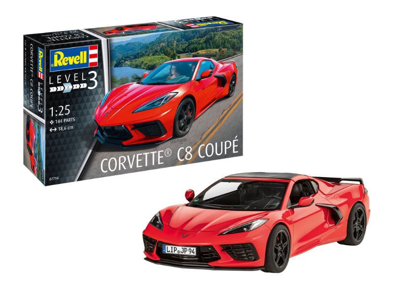 KIT DA MONTARE SCALA COMPATIBILE CON CORVETTE C8 COUPE' KIT 1:25 REVELL RV07714