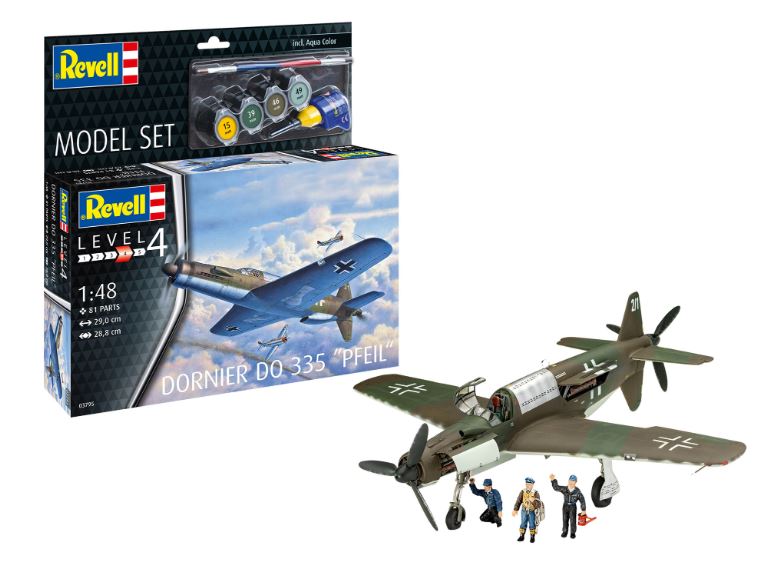 KIT DA MONTARE SCALA COMPATIBILE CON MODEL SET DORNIER DO335 "PFEIL" KIT 1:48 REVELL RV63795