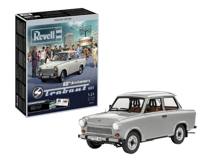 KIT DA MONTARE SCALA COMPATIBILE CON TRABANT 601 60th ANNIVERSARY KIT 1:24 REVELL RV05630