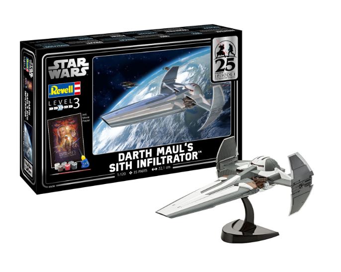 KIT DA MONTARE SCALA COMPATIBILE CON GIFT SET EPISODE 1 25th DARTH MAUL'S SITH INFILTRATO KIT 1:120 REVELL RV05638