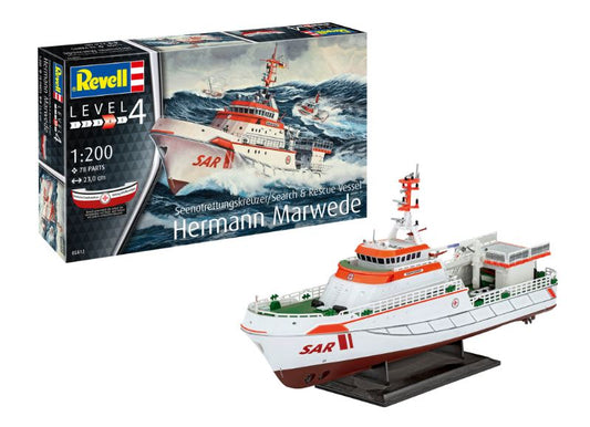 MODELLINO SCALA COMPATIBILE CON SEARCH & RESCUE VESSEL HERMANN MARWEDE 1:200 REVELL RV05812