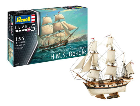 KIT DA MONTARE SCALA COMPATIBILE CON H.M.S. BEAGLE DARWIN'S HISTORICAL DISCOVERY KIT 1:96 REVELL RV05458