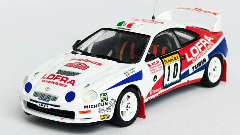 MODELLINO IN SCALA Trofeu COMPATIBILE CON TOYOTA CELICA GT FOUR MONTE CARLO RALLY 1996 ROGGIA-PIANEZZOLA 1:43 MODEL SCALE TFRRFR82 241217