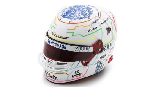 MODELLINO IN SCALA Spark Model COMPATIBILE CON HELMET ZHOU GUANYU 2024 CHINESE GP 1:5 MODEL SCALE 5HF155 241217