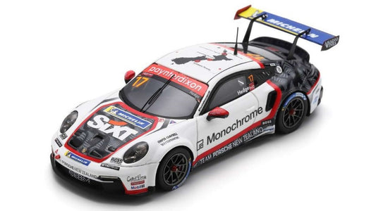 MODELLINO IN SCALA Spark Model COMPATIBILE CON PORSCHE 911 GT3 CUP N.17 CARRERA AUSTRALIAN CHAMPION 2023 C.HEDGE 1:43 MODEL SCALE AS071 241217