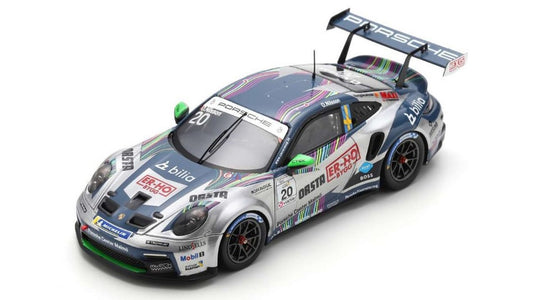 MODELLINO IN SCALA Spark Model COMPATIBILE CON PORSCHE 911 GT3 CUP N.20 CARRERA SCANDINAVIA CHAMPION 2023 NILSSON 1:43 MODEL SCALE S5668 241217