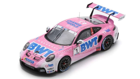 MODELLINO IN SCALA Spark Model COMPATIBILE CON PORSCHE 911 GT3 CUP N.1 SUPERCUP CHAMPION 2023 BASTIAN BUUS 1:43 MODEL SCALE S5800 241217