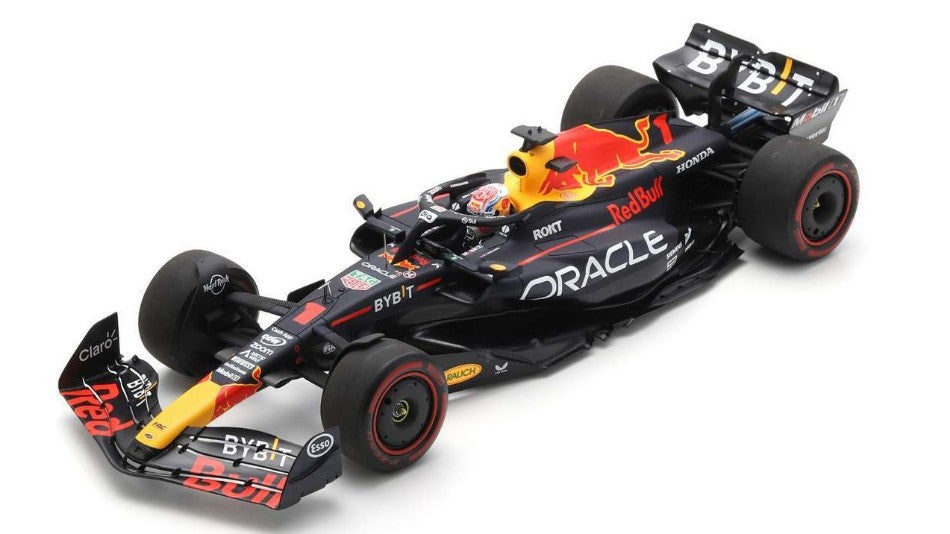 MODELLINO IN SCALA Spark Model COMPATIBILE CON RED BULL N.1 WINNER SPANISH GP 2023 40th CAREER WIN MAX VERSTAPPEN 1:18 MODEL SCALE 18S905 241217