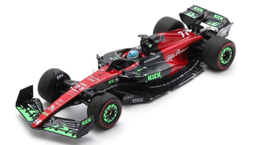 MODELLINO IN SCALA Spark Model COMPATIBILE CON ALFA ROMEO F1 N.77 BELGIAN GP 2023 VALTTERI BOTTAS 1:18 MODEL SCALE 18S962 241217