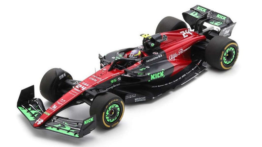 MODELLINO IN SCALA Spark Model COMPATIBILE CON ALFA ROMEO F1 N.24 BELGIAN GP 2023 ZHOU GUANYU 1:18 MODEL SCALE 18S963 241217