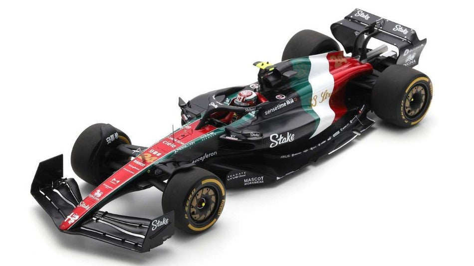 MODELLINO IN SCALA Spark Model COMPATIBILE CON ALFA ROMEO C43 N.24 ITALIAN GP 2023 Z.GUANYU 1:18 MODEL SCALE 18S971 241217