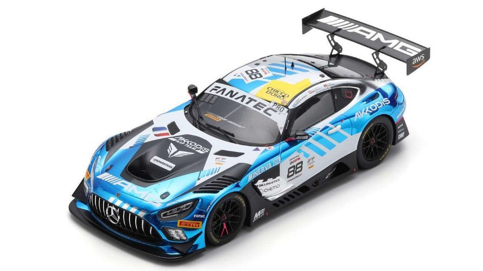 MODELLINO IN SCALA Spark Model COMPATIBILE CON MERCEDES AMG GT3 N.88 AKKODIS ASP 2nd 24H SPA 2023 MARC.-BOGUSL.-GOUNON MODEL SCALE 18SB071 241217