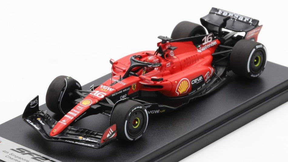 MODELLINO IN SCALA Looksmart COMPATIBILE CON FERRARI SF-23 N.16 4th SINGAPORE GP 2023 C.LECLERC 1:43 MODEL SCALE LSF1055 241217