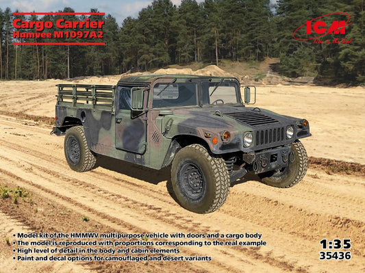 MODELLINO IN SCALA ICM COMPATIBILE CON HUMVEE M1097A2 CARGO CARRIER KIT 1:35 MODEL SCALE ICM35436 241217