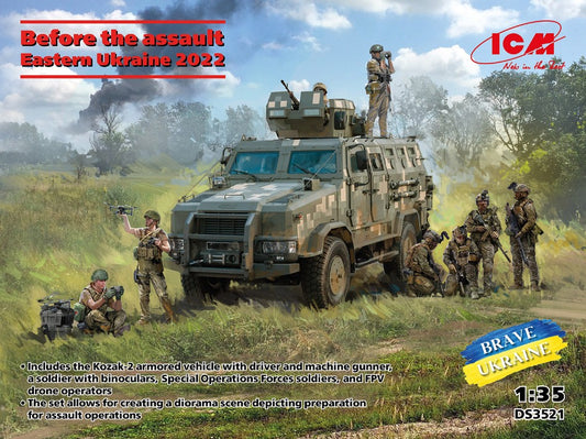 MODELLINO IN SCALA ICM COMPATIBILE CON BEFORE THE ASSAULT. EASTERN UKRAINE 2022 KIT 1:35 MODEL SCALE ICMDS3521 241217