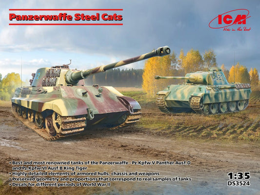 MODELLINO IN SCALA ICM COMPATIBILE CON PANZERWAFFE STEEL CATS KIT 1:35 MODEL SCALE ICMDS3524 241217