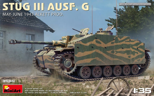 MODELLINO IN SCALA Miniart COMPATIBILE CON STUG III AUSF.G MAY-JUNE 1943 ALKETT PROD.KIT 1:35 MODEL SCALE MIN35341 241217