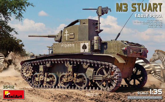 MODELLINO IN SCALA Miniart COMPATIBILE CON M3 STUART EARLY PROD.KIT 1:35 MODEL SCALE MIN35412 241217