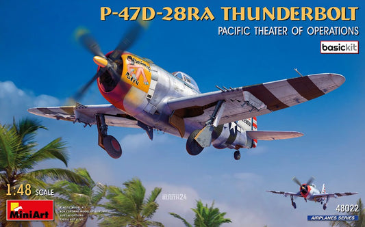 MODELLINO IN SCALA Miniart COMPATIBILE CON P-47D-28RA THUNDERBOLT PACIFIC THEATER OF OPERATIONS KIT 1:48 MODEL SCALE MIN48022 241217