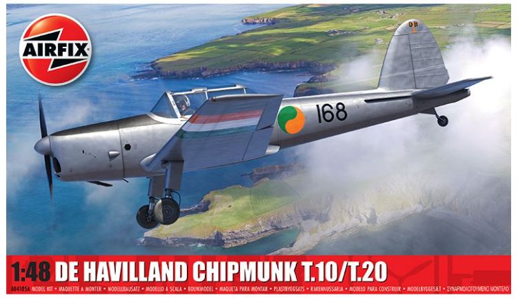 MODELLINO IN SCALA Airfix COMPATIBILE CON DE HAVILLAND CHIPMUNK T.10/T.20 KIT 1:48 MODEL SCALE A04105A 241217