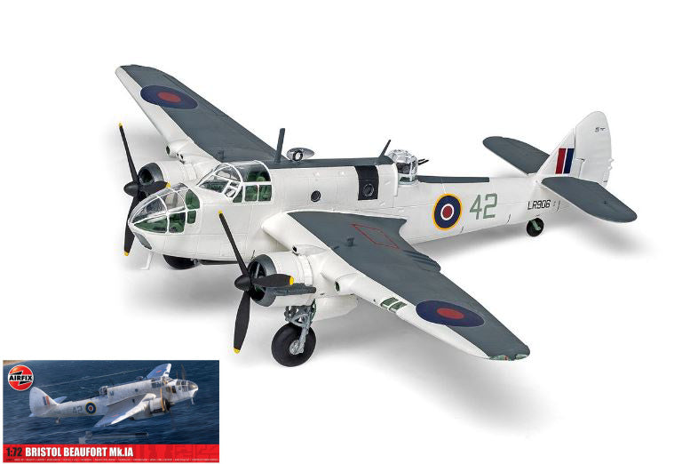 MODELLINO IN SCALA Airfix COMPATIBILE CON BRISTOL BEAUFORT Mk.IA KIT 1:72 MODEL SCALE A04021A 241217