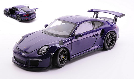 MODELLINO IN SCALA Welly COMPATIBILE CON PORSCHE 911 (991) GT3 RS PURPLE 1:24 MODEL SCALE WE24080PU 241217