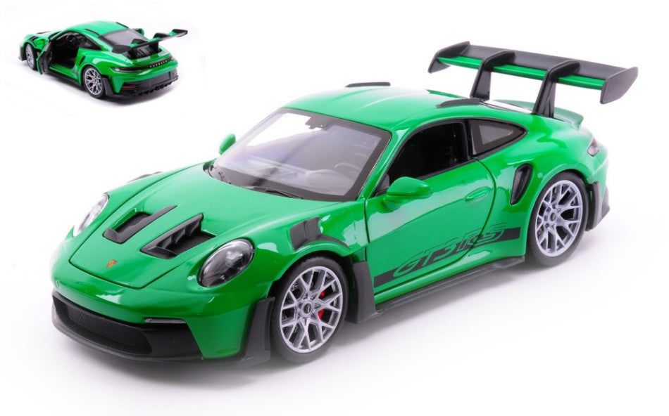 MODELLINO IN SCALA Welly COMPATIBILE CON PORSCHE 911 (992) GT3 RS GREEN 1:24 MODEL SCALE WE24122GR 241217