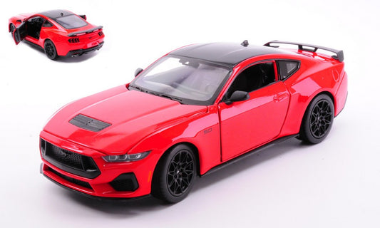 MODELLINO IN SCALA Welly COMPATIBILE CON FORD MUSTANG 2024 RED 1:24 MODEL SCALE WE24123R 241217